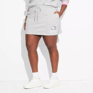 Hello Kitty Colorblock Mini Gray women's skirt size S , M and L